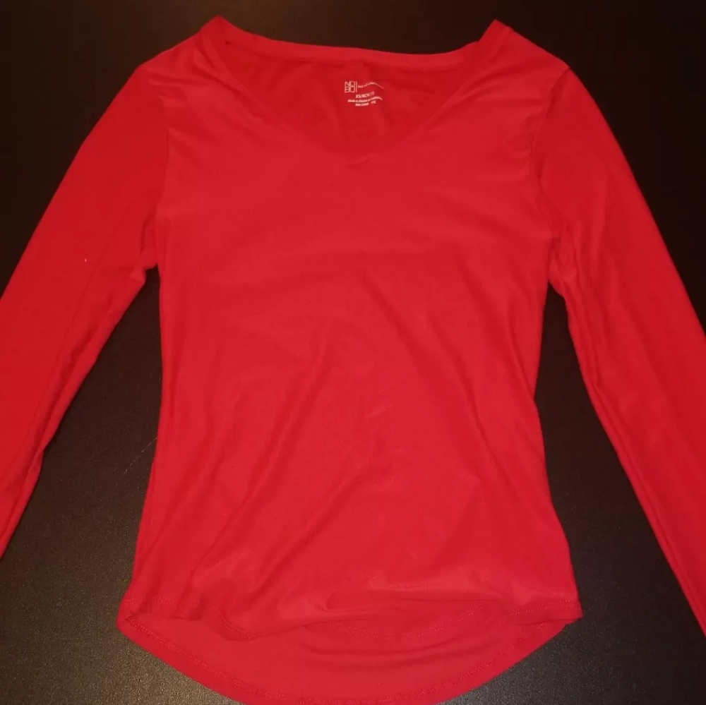 Tight red long sleeve